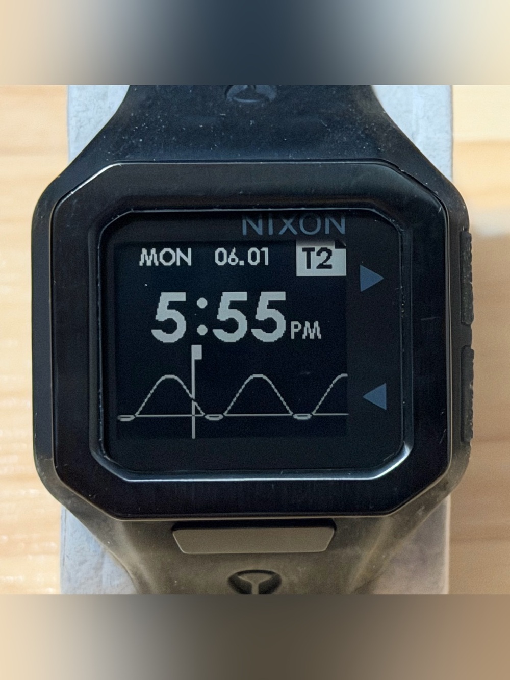 Nixon The Supertide "These Are the Breaks" Super Tide Men's Digital Watch RUNS